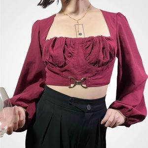 SWEET HEART BECK BELTED CROP TOP